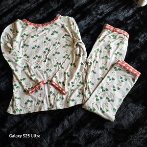 Sweet Magnolia Kids Pajama Set - Green and Red